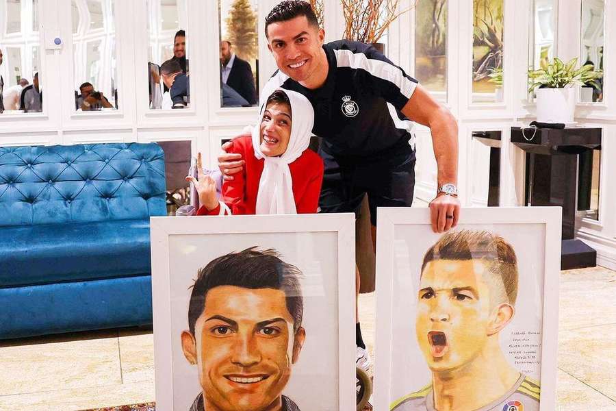 Ronaldo con Fatemeh Hamami
