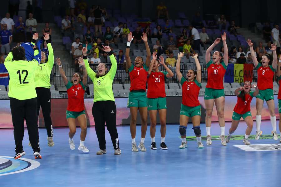 A festa portuguesa no final da partida A festa portuguesa no final da partida