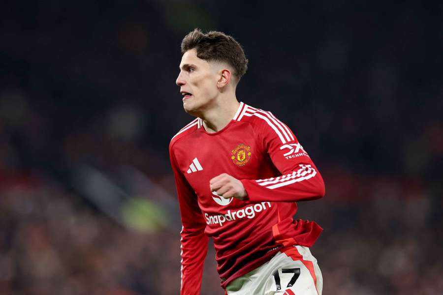 Alejandro Garnacho com a camisola do United