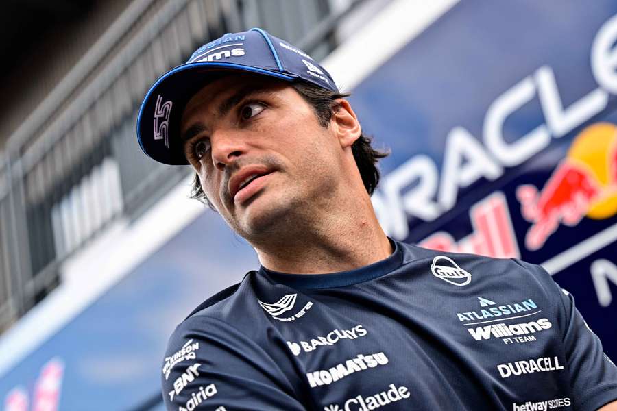 Carlos Sainz after the press conference at the Hungarian Grand Prix