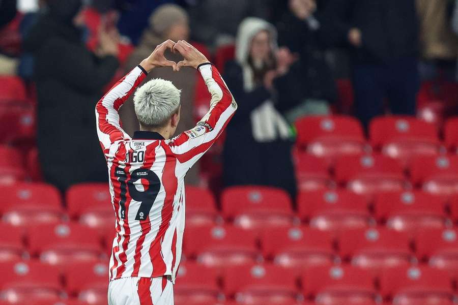 Tomáš Rigo oslavuje svoj gól do siete Middlesbrough.