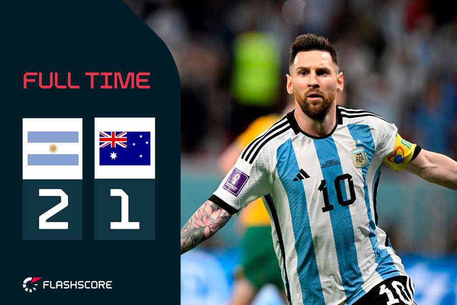 Lionel Messi broke the deadlock just before the break