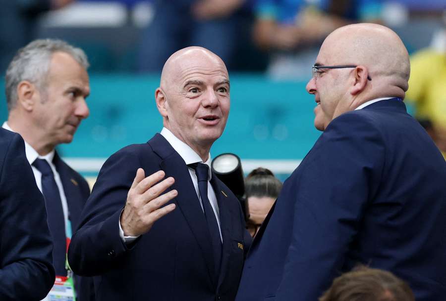Gianni Infantino, presidente da FIFA, esteve presente no Hard Rock Stadium