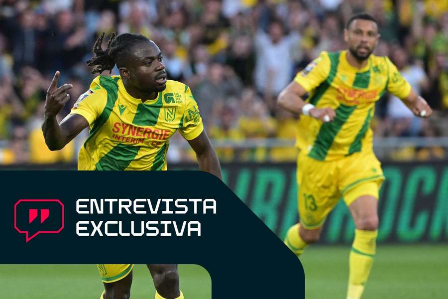 Simon celebra el gol del Nantes.