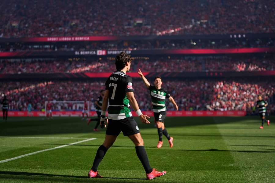 Francisco Trincão fez o golo do Sporting no Estádio da Luz
