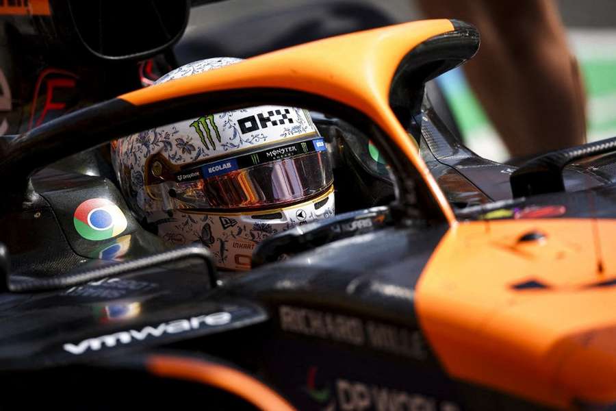 Lando Norris dans sa McLaren.