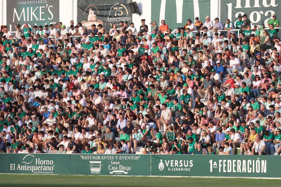 Imagen de El Maulí durante el Antequera-Ponferradina de la ida