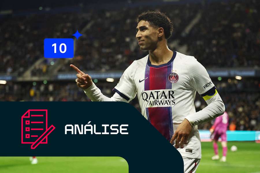 Hakimi obteve a nota máxima frente ao Le Havre