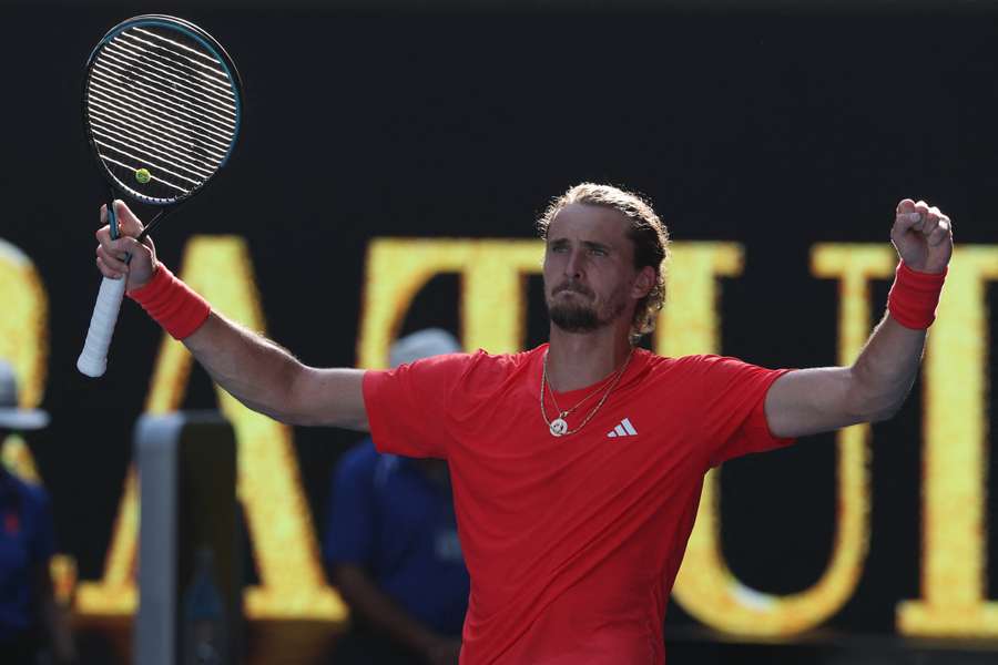 Zverev célébrant sa victoire ce mardi.