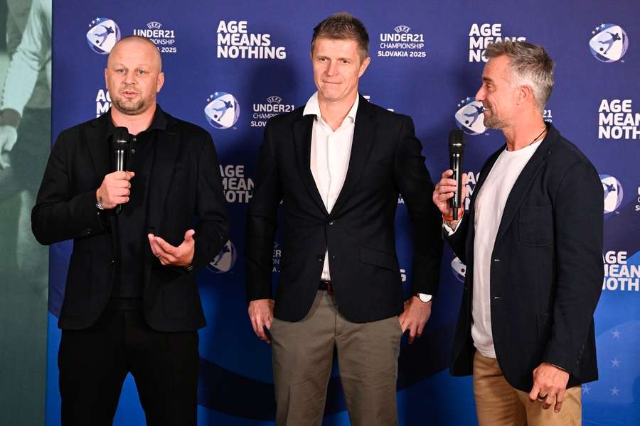 Sapara (vľavo) bude takisto ambasádorom ME do 21 rokov na Slovensku.