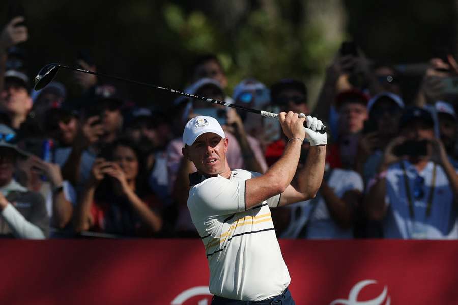 Rory McIlroy in action
