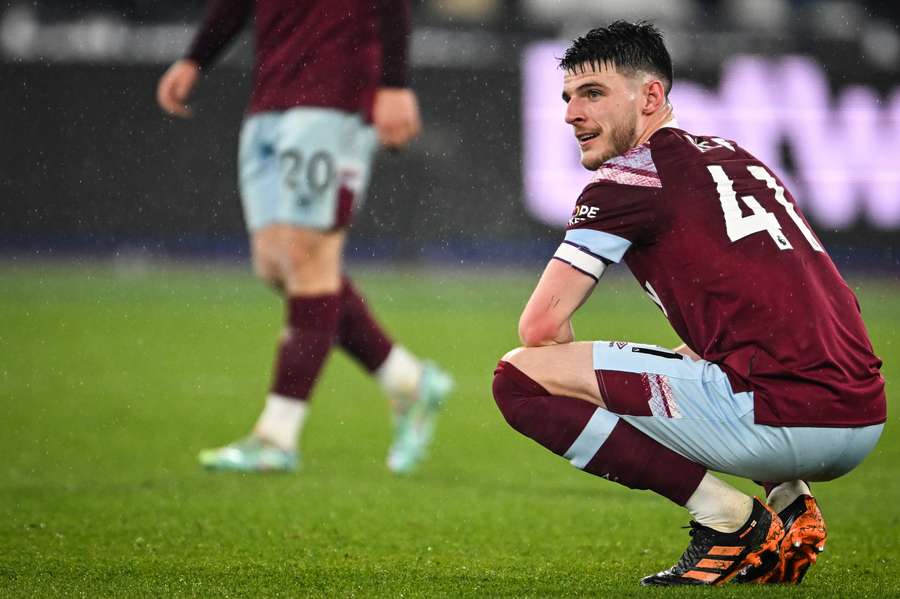 West Ham United midfielder Declan Rice