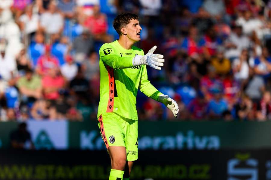 Brankář Plzně Florian Wiegele Brankář Plzně Florian Wiegele