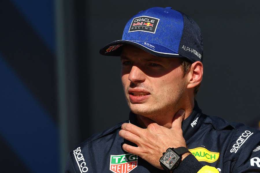 Max Verstappen looks on Max Verstappen looks on
