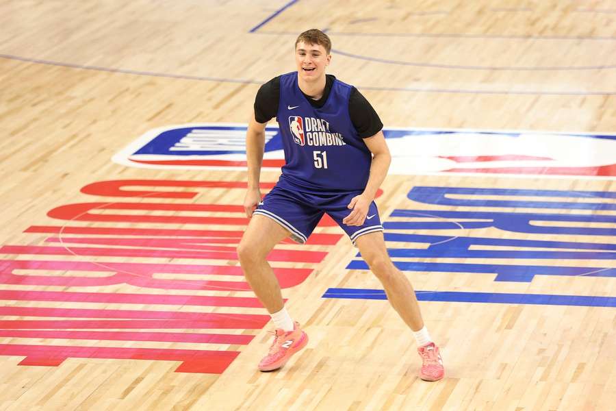 Flagg during the NBA Draft Combine Flagg during the NBA Draft Combine