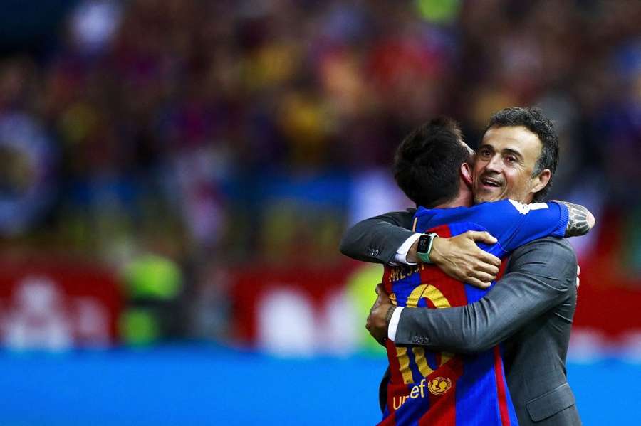 Luis Enrique et Messi, après la Coupe du Roi remportée face à Alavés