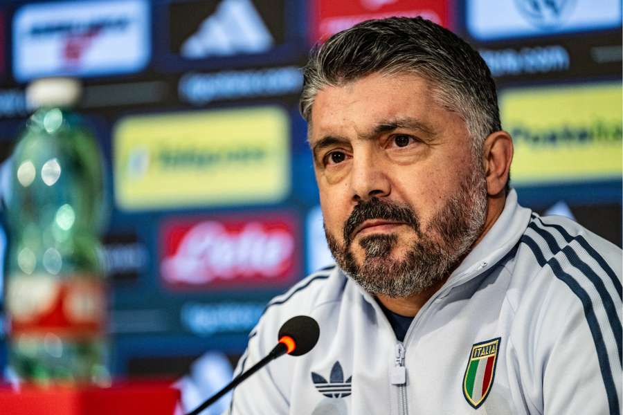 Gattuso speaking to the media ahead of Thursday's play-off Gattuso speaking to the media ahead of Thursday's play-off