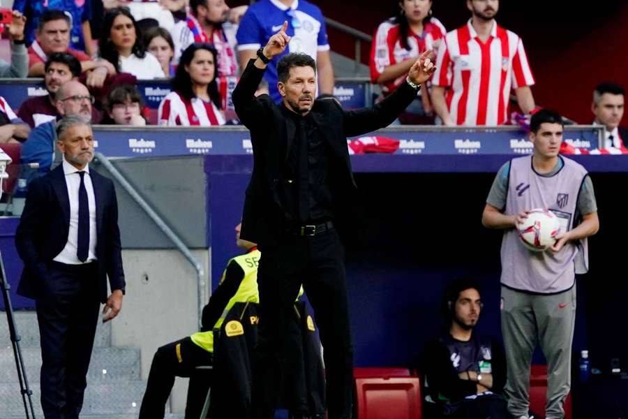 Simeone on the touchline