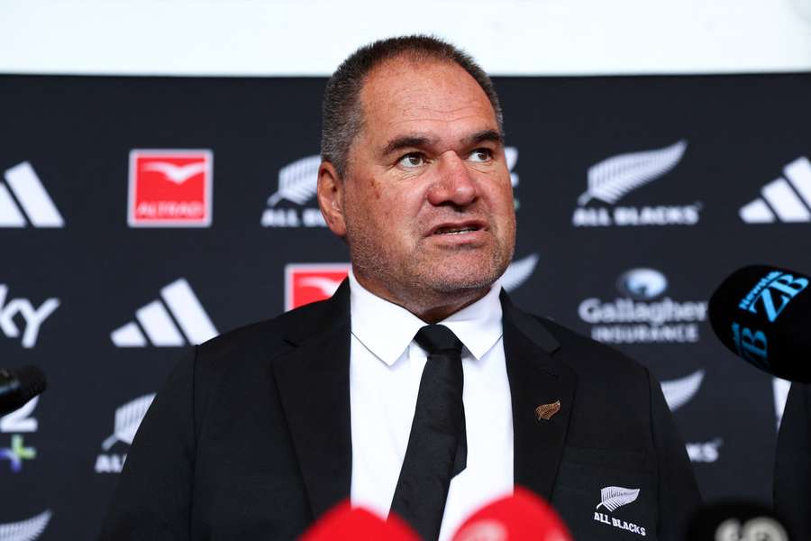 All Blacks head coach Dave Rennie addressing the media. All Blacks head coach Dave Rennie addressing the media.