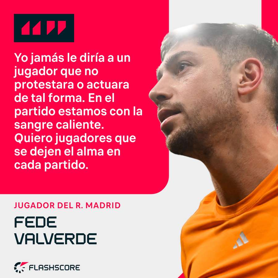 Las palabras de Fede Valverde.