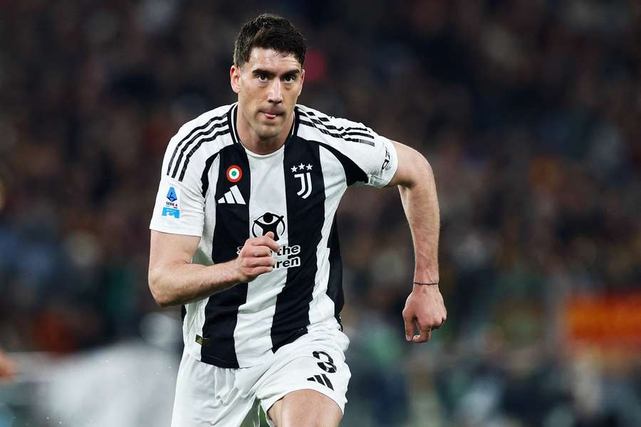 Dusan Vlahovic in campo contro la Roma