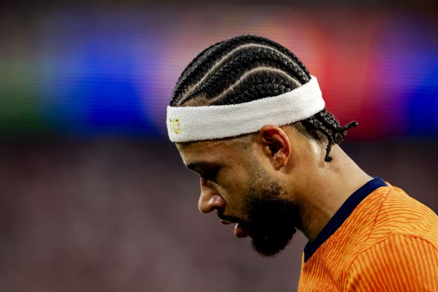 Memphis Depay tijdens de halve finale van het EK tegen Engeland