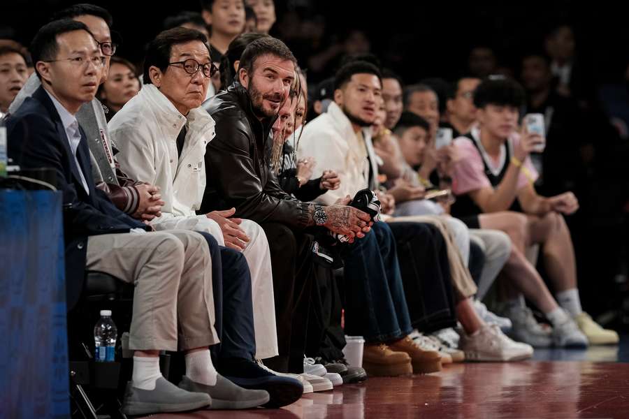 David Beckham com Jackie Chan