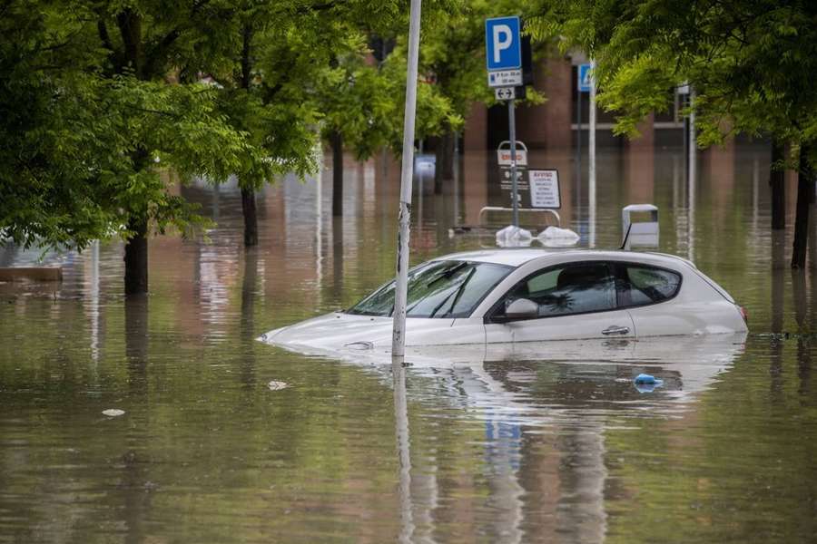 Bad weather in Emilia Romagna caused the Savio river to overflow