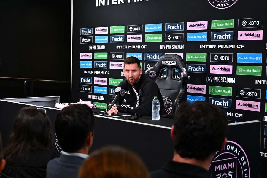 Messi, durante a conferência de imprensa