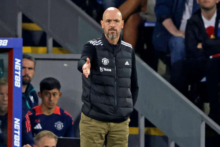 Erik ten Hag durant un match de Manchester United.