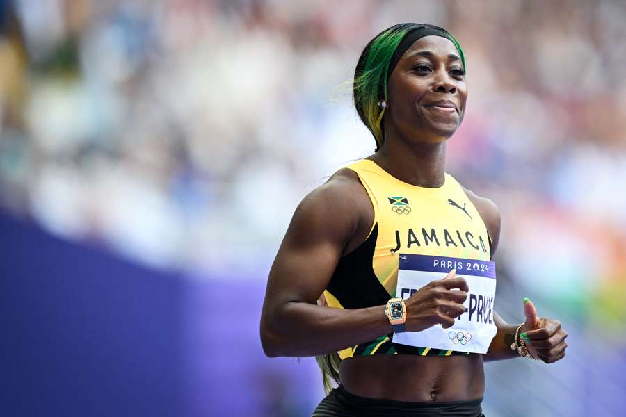 Shelly-Ann Fraser-Pryce lors des JO 2024. Shelly-Ann Fraser-Pryce lors des JO 2024.