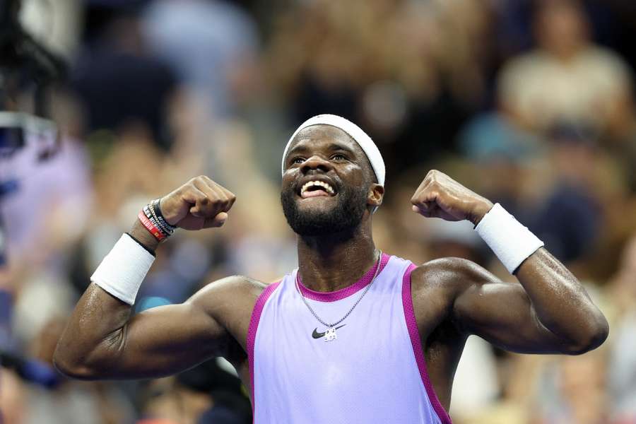 Tiafoe après sa victoire devant son public.