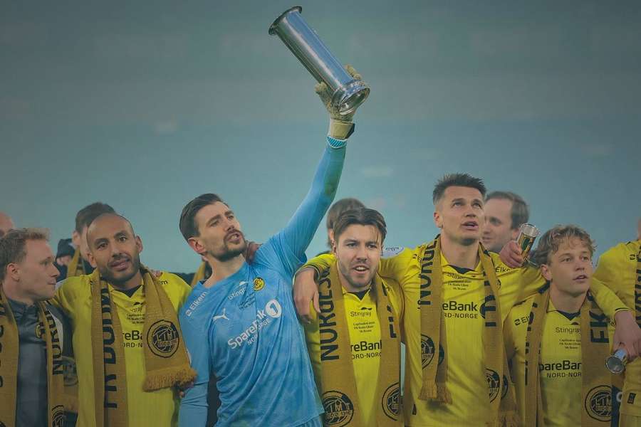 Os jogadores do Bodo/Glimt com a Taça da Noruega