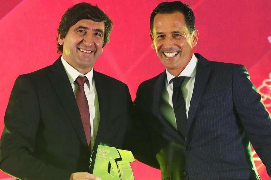 José Carlos Lopes, presidente da AF Viseu, com Pedro Proença