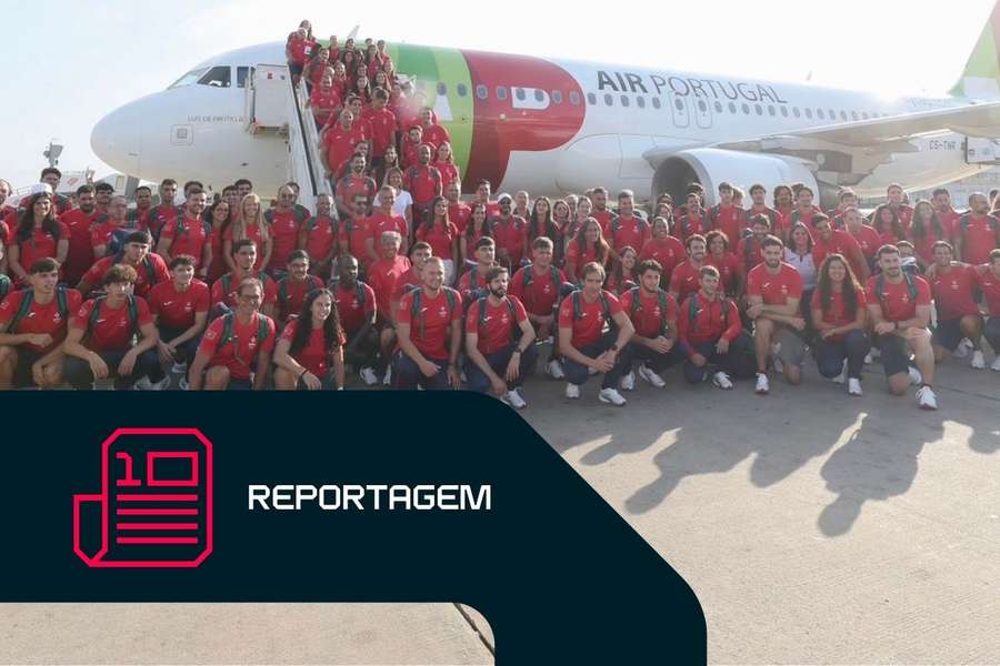 A delegação portuguesa que partiu rumo a Taranto A delegação portuguesa que partiu rumo a Taranto