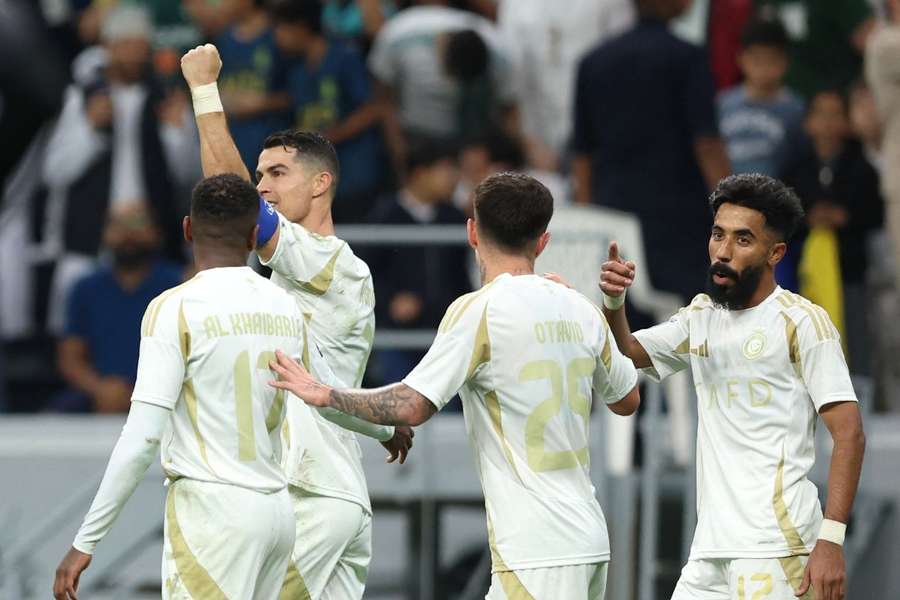 Cristiano Ronaldo celebrando un gol contra el Al-Gharafa