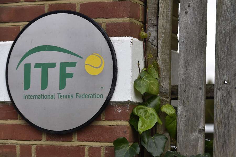 The entrance to the International Tennis Federation headquarters in London