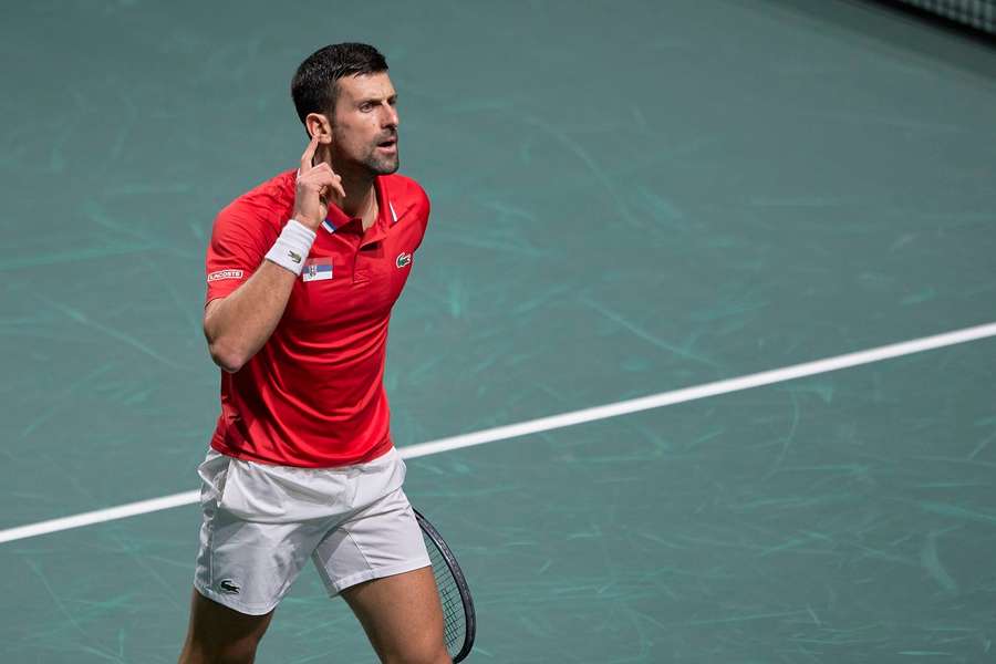 Djokovic beim Davis Cup Duell gegen Großbritannien.