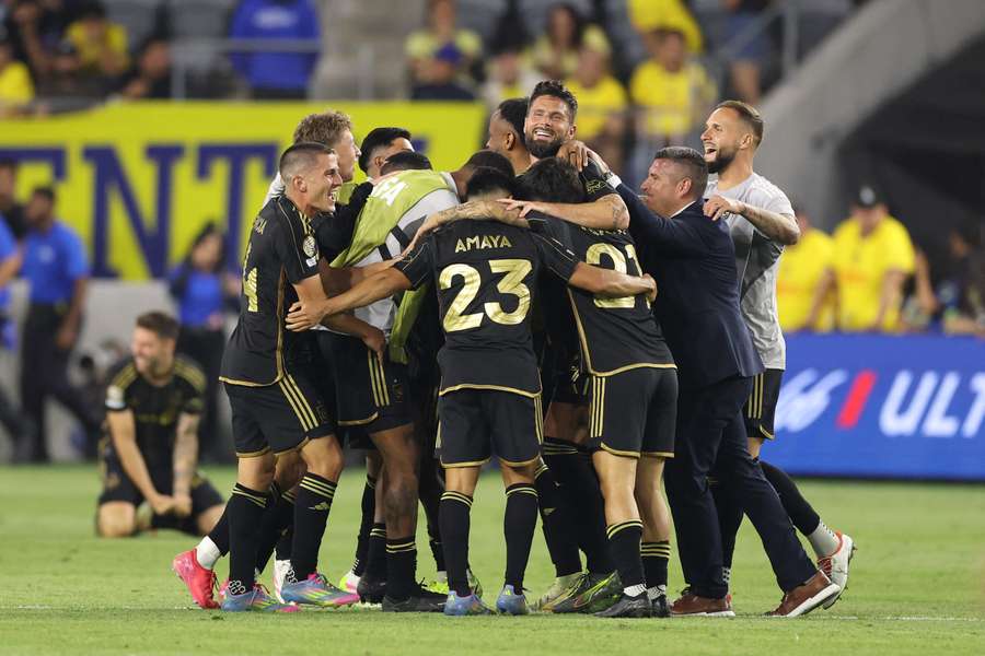 Los Angeles FC celebrate after qualifying for the Club World Cup