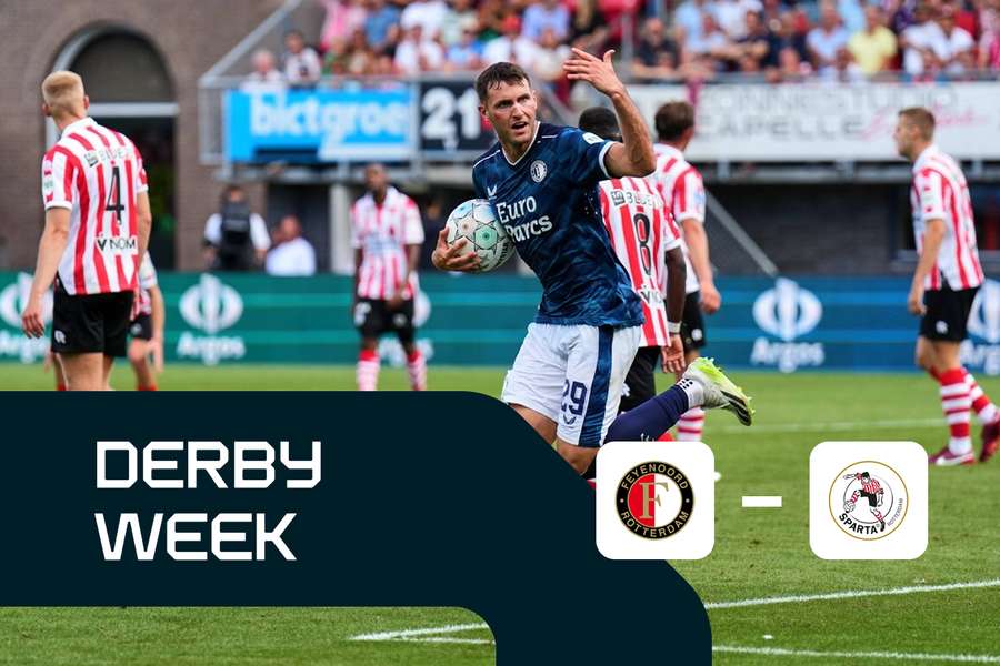 The first derby of the season between Sparta and Feyenoord ended in a 2-2 draw