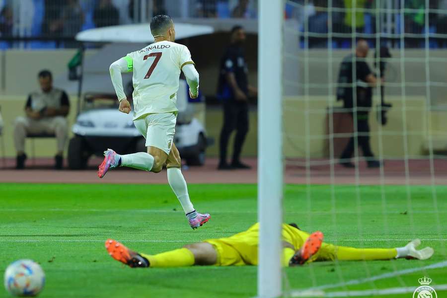 Ronaldo abriu a marcador através da marca de grande penalidade