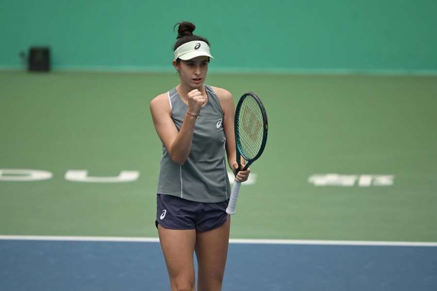 Pohánková oslavuje postup do štvrťfinále. Pohánková oslavuje postup do štvrťfinále.