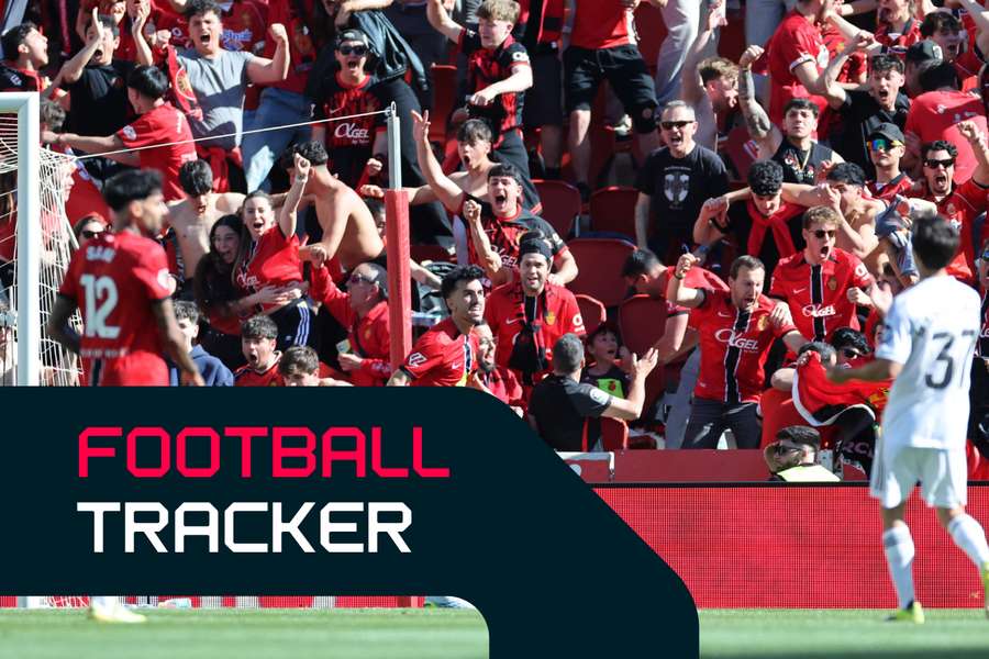 Mallorca celebrate goal Mallorca celebrate goal