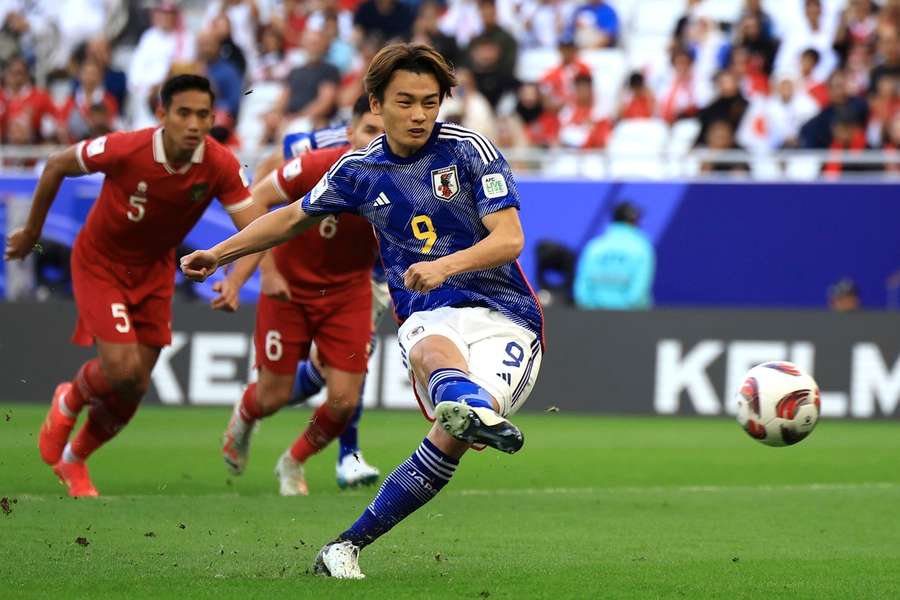 Ayase Ueda scoorde tweemaal tegen Indonesië