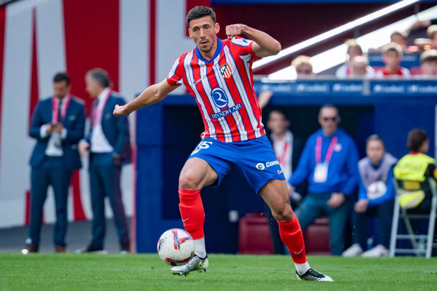 Clément Lenglet durante a partida entre Atlético de Madrid e Leganés