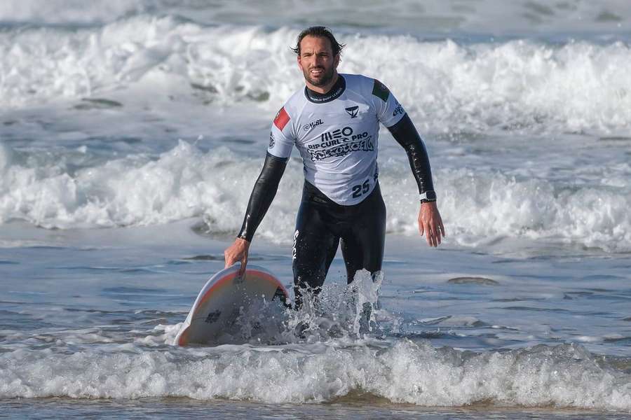 Frederico Morais em ação em Peniche