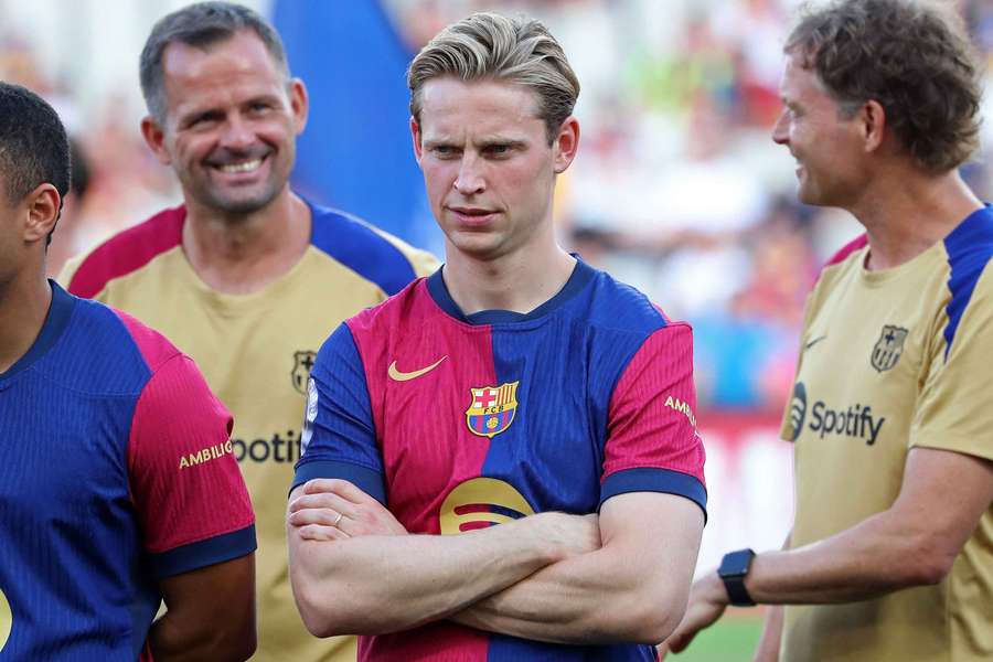 Frenkie De Jong na apresentação do Barcelona