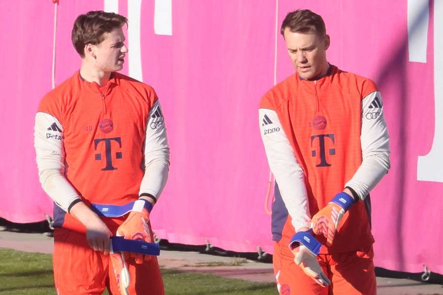 Urbig (l.) und Neuer (r.) beim gemeinsamen Training