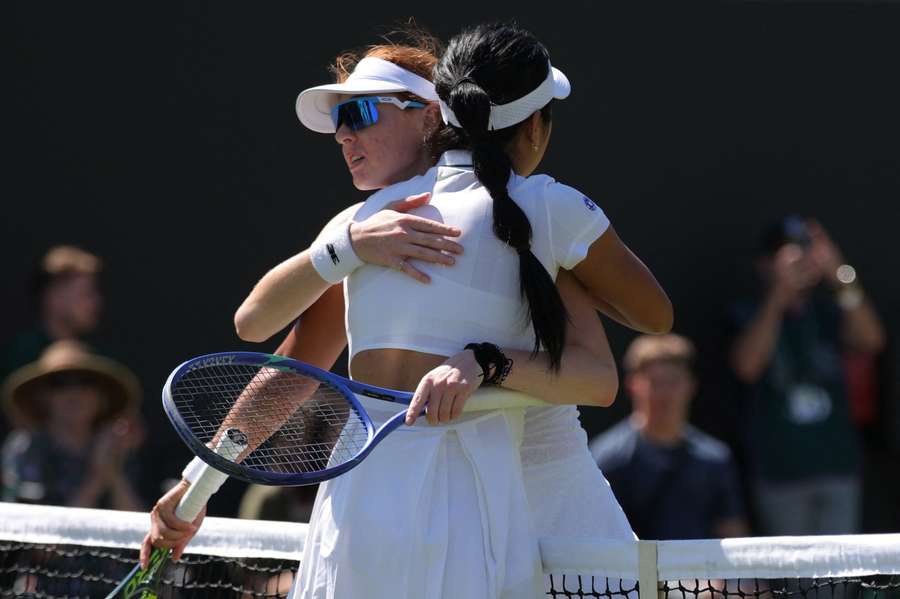 Eala and Joint embrace after the match