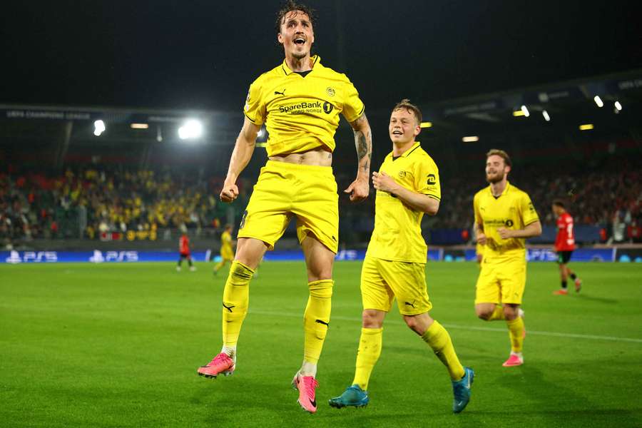 Andreas Helmersen of Bodo/Glimt celebrates scoring